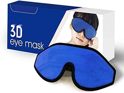 Sleep Mask for Kids with Blockout Light - Memory Foam 3D Contoured Eye Mask - Eye Cover & Travel Sleep Mask, Blindfolds for Kids, Girls, Boys (Dark Blue)