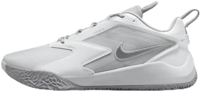 Nike HyperAce 3 Volleyball Shoes (FQ7074-001, Photon Dust/White/M), Photon Dust/White/Metallic Silver, 9