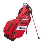 Wilson Staff Golf Bag, EXO II Carry Bag, Red/White, Integrated Stand, 2.3 kg, WGB6600RD