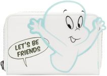 Loungefly Casper the Friendly Ghost Glow Zip Around Wallet, White, Bifold