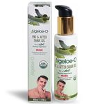 ALGELOE-O Pre & After Shave Gel For Men (Aloe barbadensis)-100ml |Smooth Pre Shave Purpose (Refreshing,Moisturizing & Toning For Grown Hairs) | After Shave (Rash, Itching) (Musk)