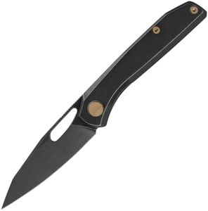 FerraMonster Folding Pocket Knife, 3.23" S90V Blade EDC Knife with Titanium Handle, Small Pocket Knife with Clip and Frame Lock, Sharp Camping Hiking Hunting Survival Knives for Men (Black)