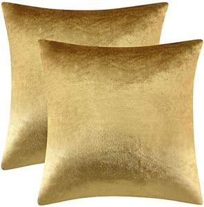 GIGIZAZA Oro Lusso Cuscino Copre Caso, La striscia di velluto accento a cuscino, Miglior decorativi square sham cuscino copre per divano divano letto arredamento 45x45cm set di due