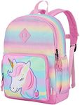 VASCHY Unicorn Backpack for Little Girls, Cute Rainbow Glitter Lightweight Water Resistant Preschool Backpack for Kids,Toddlers Kindergarten School Bag Rucksack with Chest Buckle, Rainbow Unicorn