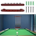 Adhafera Pool Cue Holder, 6 Pieces Wall-Mounted Pool Cue Rack, Suitable for Billiard Clubs, bars, Snooker Games