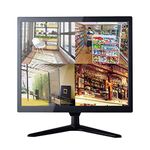 Cocar CCTV Monitor, 15" Security Monitor Screen, LCD Display for Home Security Systems Surveillance Camera STB PC, 1024x768 Built-in Speaker, BNC/VGA/HDMI/Audio in Out/Vesa Wall Mounting