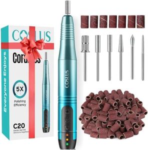 COSLUS C20 Cordless Nail Drill Electric File, All-in-One Kit, Blue