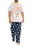 Peppa Pig Mens Daddy Pig Pyjamas Grey Medium