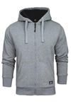 Xact Men's Full-Zip Sherpa Lined Hoodie Jacket, Regular Fit (Charcoal) L