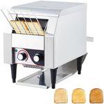 Commercial Conveyor Toaster 450 Slices/Hour, 1700W Heavy Duty Stainless Steel Electric Oven with Dual Heating Tubes for Restaurant Bagels and Croissants