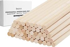 Wooden Dowel Rods by Smith’s® (100 Pack / 15cm x 4mm) | Unfinished, Natural, Organic Wood Sticks | FSC Approved | Perfect for Craft Projects, DIY, Art Works, Woodcraft, & More!