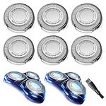 HQ8 Replacement Heads for Philips Norelco Shavers,Compatible with Philips Norelco Aquatec Shavers,New Upgraded HQ8 Blades 6 Pack