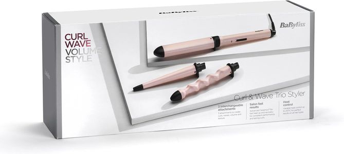 BaByliss Curl Wave Trio Styler – 3-in-1 Hair Curler and Waver