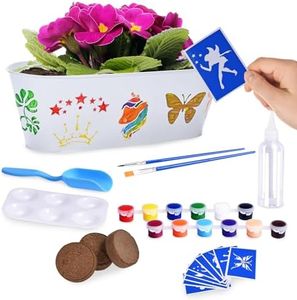 Neliblu Paint and Plant Gardening Kit for Kids - Flower and Plant Growing Kit - Sticker and Painting to Decorate Pot - for Boys and Girls Ages 4 Up - Grow Garden Starter Set - Fun Science Activity