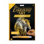 Royal & Langnickel Gold Engraving Art A4 Size Horses Designed Painting Set