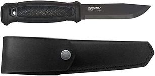 Morakniv Garberg Black Blade Knife with Leather Sheath, 248 mm Length, Black