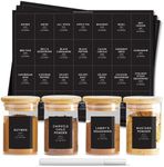 230 Black Spice Labels by ThreeKin | Waterproof & Oil-Resistant Pre-Printed Stickers for Spice Jars | Durable, BPA-Free Seasoning Labels | Easy-Clean, No-Residue Design | Proudly Female & USA Owned