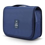 Mossio Travel Bag, Water Resistant Storage Toiletries Accessory with Mesh Pockets Dark Blue (22.9 X 20.3 X 0.3 Cms, Cosmetic Bag)