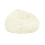 rucomfy Beanbags Hygge Faux Fur Bean Bag Chair for Adults - Extra Large Luxurious Fluffy Seating for Home Lounge and Bedroom - Arrives with Filling - 80 x 110cm (Natural)