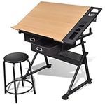 'vidaXL Adjustable Drawing Table wi