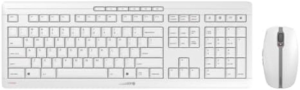 CHERRY Stream Desktop Recharge Keyboard and Mouse Wireless Combo (White)