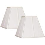 Set of 2 Ivory Classic Square Shades 5.25x10x9 (Spider) - Springcrest