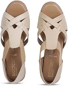 DOCTOR EXTRA SOFT Women's Sandals Ortho Care Orthopaedic Diabetic Daily Use Dr Sole Footwear Casual Stylish Chappals Slippers for Ladies & Girl's 537 (Beigee, numeric_5)