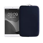 kwmobile Neoprene Pouch Compatible with 8"-8,4" Tablet - Universal Sleeve Case Cover with Zipper for Tablet - Dark Blue