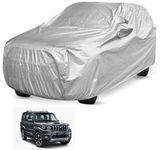 Auto Hub Mahindra Scorpio Classic Car Cover With Mirror Pocket And Soft Cotton Lining, Waterproof Car Body Cover, Metallic SilverFor