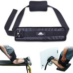 Nordic Hamstring Curl Strap – with Extra Large Foam Stopper and Thick Neoprene Padding, Fits Various Doors, Enhances Leg Strength and Muscles