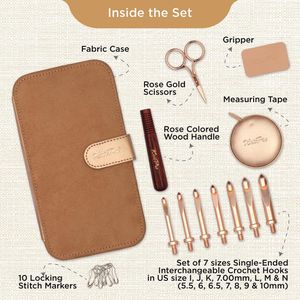 KnitPro Oasis Crochet Hook Set – Ergonomic Handles, Multi-Size