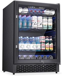 Minorfun 24-Inch Built-In Beverage Cooler, 200 Can Capacity, Smart Control System, for Soda, Beer, Wine & Water, Ideal for Kitchen, Bar, Living Room