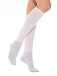 Relaxsan 550L (White, Sz.3) Diabetic Socks for Men Women, Long Seamless Socks, Non Elastic, No Compression for Sensitive Feet, Cotton and Silver