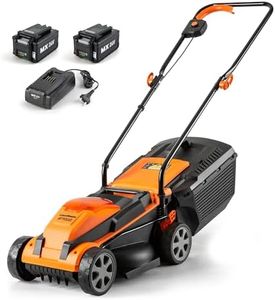 LawnMaster CLM2413A Cordless 13-Inch Lawn Mower 24V Max with 2X4.0Ah Battery and a Charger