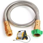 Metal Short Garden Hose 6 ft, 8 ft, 12 ft Flexible Stainless Steel 15 ft, 30 ft, 50 ft Heavy Duty Flexible Water Hose (6FT)