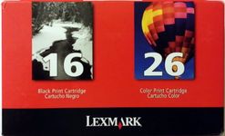 Lexmark Twin Pack #16, 26 Black and Color Print Cartridges -10N0202