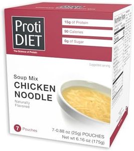 ProtiDiet High Protein Chicken Noodle Soup, 15g Protein, Low Calorie, Low Carb, Very Low Fat, Sugar Free, Diet Soup Mix, KETO Friendly, Ideal Protein Compatible, 7 Count Box