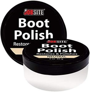 JobSite Premium Leather Boot & Shoe Polish Cream - Restores, Conditions & Polishes - Neutral - 3 oz