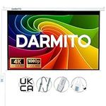 Darmito 84 16:9 Electric Motorised Projector Screen with Remote Control, Full HD 3D 4K Matt White +1.2 Gain, For Meeting School Home Cinema Theater Movie TV DVD Indoor