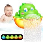 Baby Bath Toys, vicia Dinosaur Bath Toys Bubble Machine for Kids Light-Up Bath Toys for Toddler 1-3 Bathtub Toys for Babies Bubble Bath Toys for Kids 3-5 Shower Baby Gifts