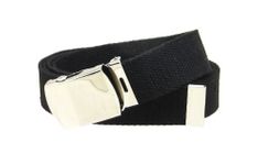 Black Web Belt with Buckle Military Style