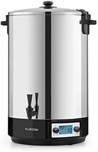 Klarstein KonfiStar 50 Digital Einkochautomat Einkochtopf Einkocher Heißgetränkespender, 50 Liter, 2500 Watt, 30-100 °C, Timer, Warmhalte-Funktion, Deckel mit Verschluss, Edelstahl poliert