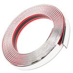 通用 16Feet Chrome Automotive Moulding Trim, 5/16" Wide Chrome Trim Molding for Automotive Body Side Window Door Scratchproof (Self Adhesive) 8mm Width