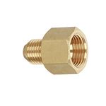 Pressure Washer Adapter BE-TOOL 1PCS Brass Pressure Washer Coupling Adapter Screw Hose Joiner (18mm Female to 14mm Male)