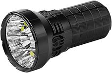 IMALENT MS12MINI LED Rechargeable Torch 65000 Lumens, Long Range 1715 Meter Throw Flashlight Max 98 Hours Runtime with 12 CREE XHP 70.2 LEDs, Best for Outdoor, Camping, Hiking, Emergency, Fishing