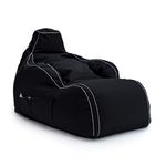 Game Over Video Gaming Bean Bag Lounger Chair | Indoor Living Room | Side Pockets for Controllers | Headset Holder | Ergonomic Design for Relaxed Gamer (Purifying Code)