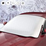 Yomisee Car Windscreen Cover Frost Protector, Car Windshield Cover for Winter Magnetic Windscreen Protector Perfect Resists Snow Frost Ice Sun UV Dust Water, Fits Most Cars, SUV (183 * 116cm)