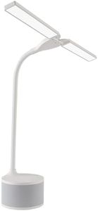 OttLite LED Desk Lamp with Dual Head & Bluetooth Speaker - Dimmable with Touch Control & Color Modes, USB Charging Port, Energy-Efficient Natural Daylight LEDs for Home Office, Desk, & Dorms