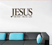 Decal O Decal ' Jesus-The Way,Truth,Life ' Self Adhesive Wall Sticker (Pack of 2)