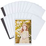 24 Pack 2x3 Magnetic Picture Frames for Refrigerator, Wallet Size Photo Pocket Sleeves (White)